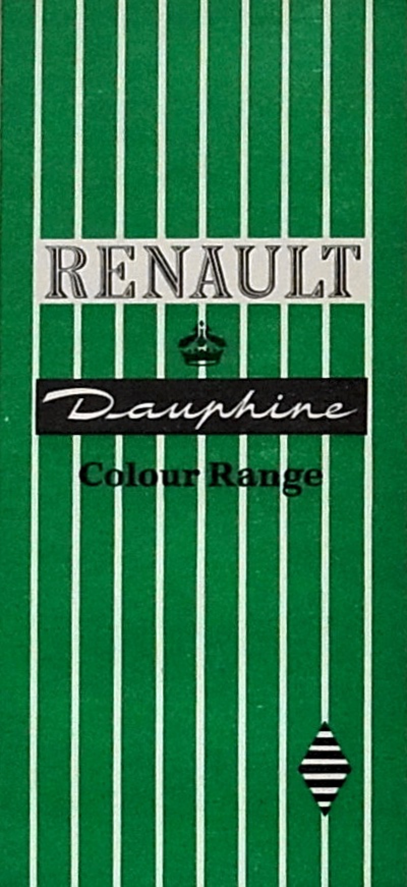 1958 Renault Dauphine Paint Chart
